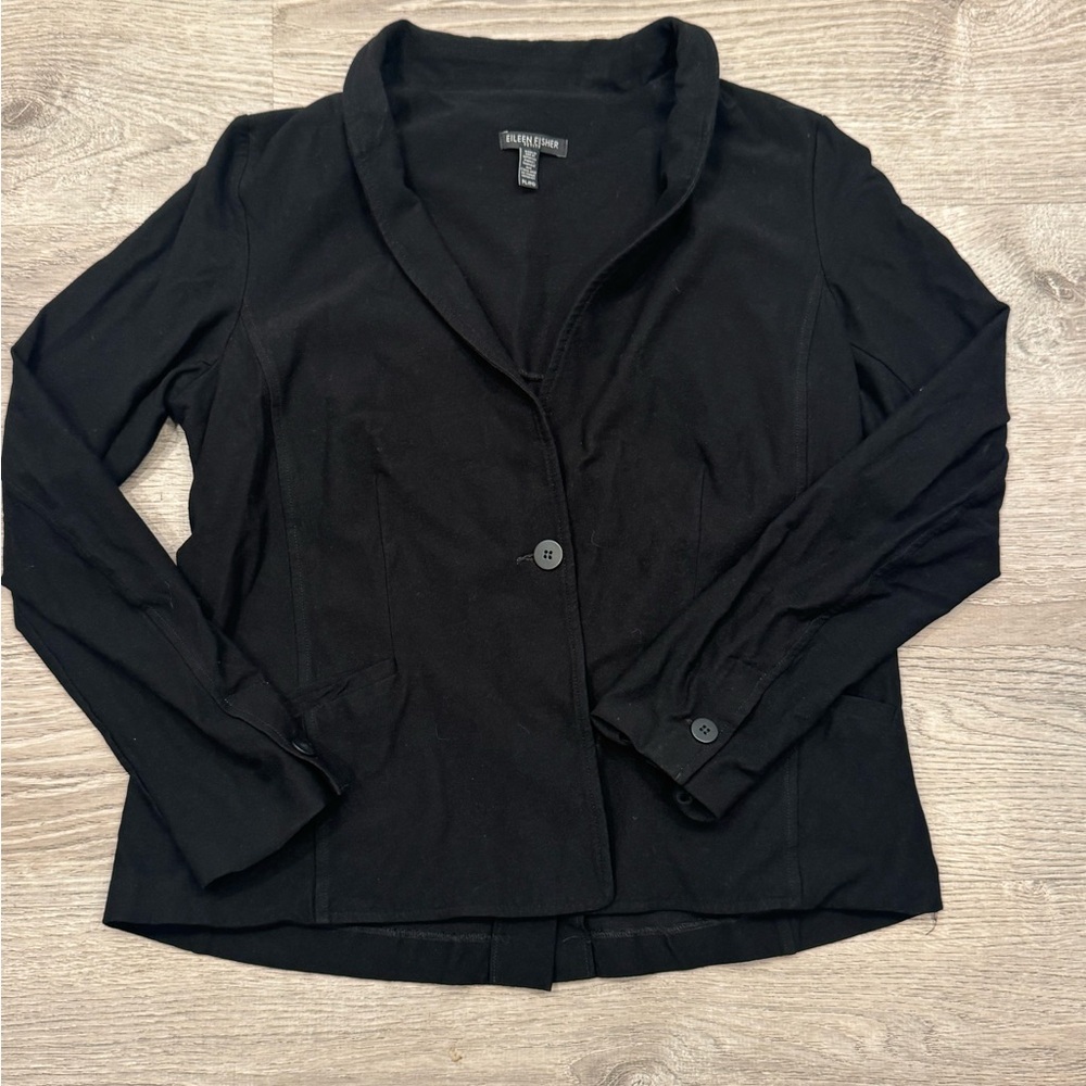 Eileen Fisher Petite Large Black Women's Blazer